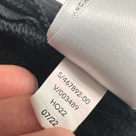 Athleta Pants Black Velvet Trim Wide Leg Snap Sides Athleisure Casual Size Small - Picture 8 of 8